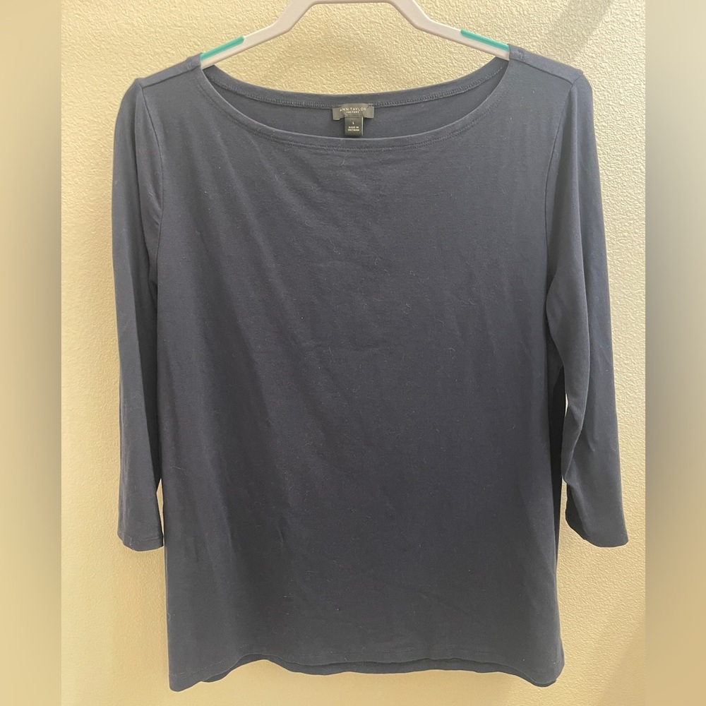 Ann Taylor Factory Boat Neck 3/4 Sleeve